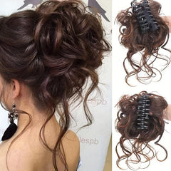 Long Beard Pill Head Wig Bun Grab Clip Hair Ring