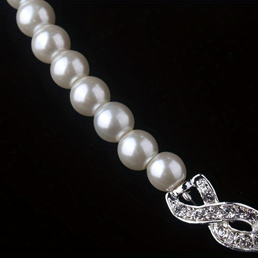 Bead Rhinestone Bridal Necklace Set Wedding Jewelry Accessories