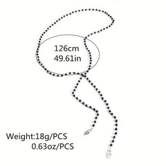 Elegant Beaded Pearl Long Necklace for Versatile Styling