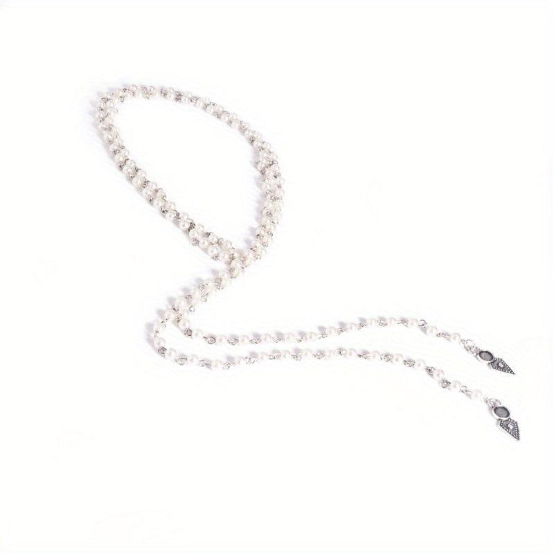 Elegant Beaded Pearl Long Necklace for Versatile Styling