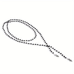 Elegant Beaded Pearl Long Necklace for Versatile Styling