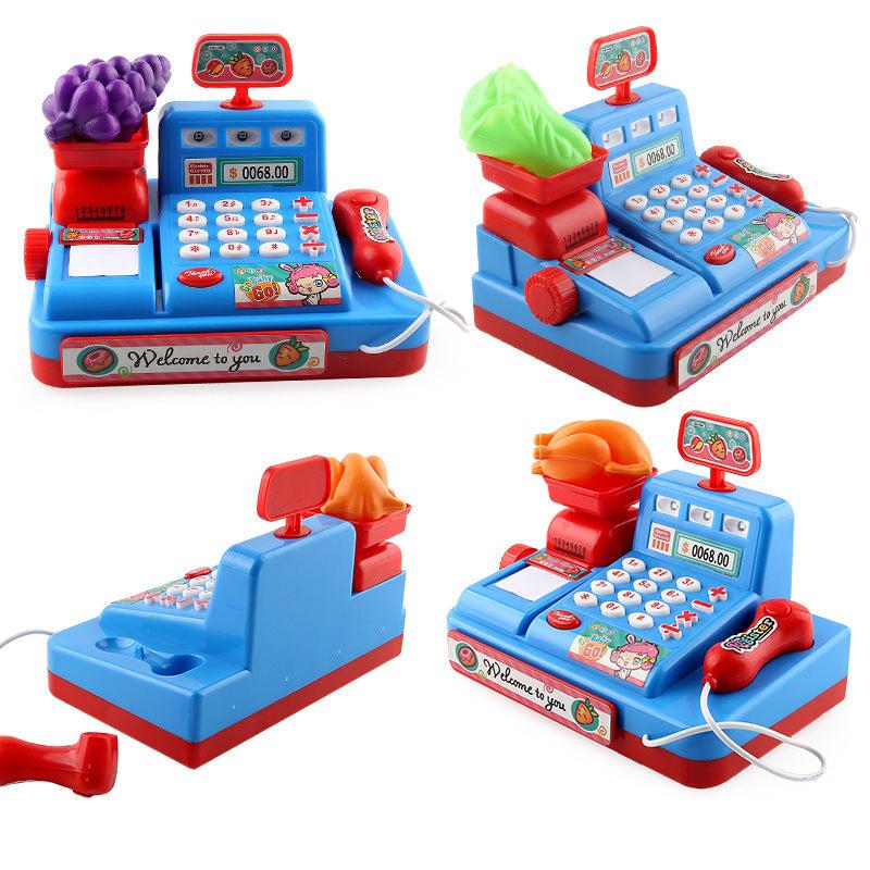 Girls Playing House Supermarket Cash Register Toy Light Music Role Play Gift
