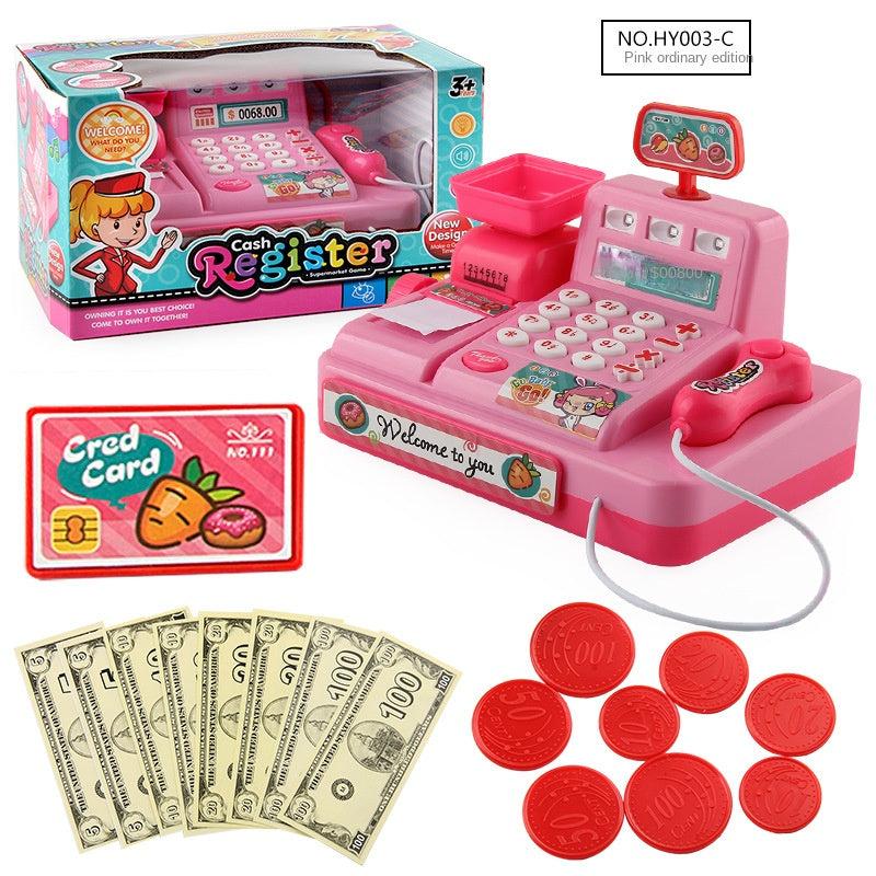 Girls Playing House Supermarket Cash Register Toy Light Music Role Play Gift