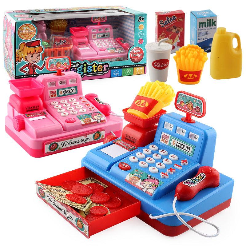 Girls Playing House Supermarket Cash Register Toy Light Music Role Play Gift
