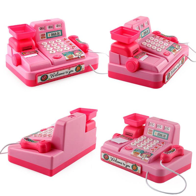Girls Playing House Supermarket Cash Register Toy Light Music Role Play Gift