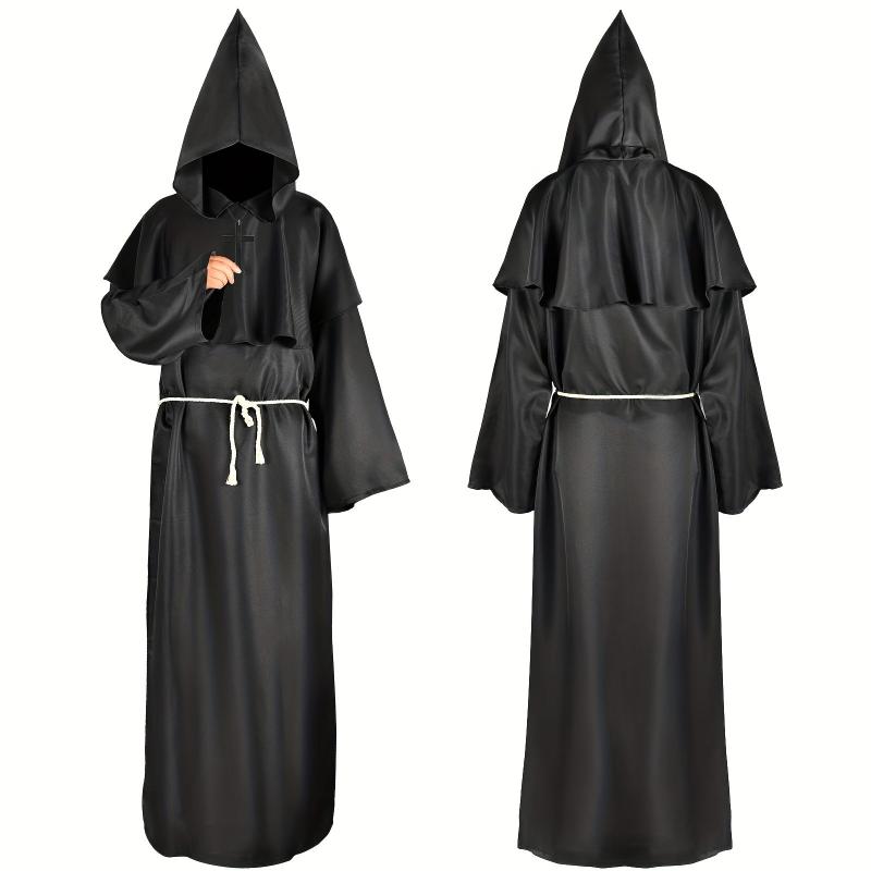 Halloween Monk Costume Pastor Robe Medieval Renaissance Robe