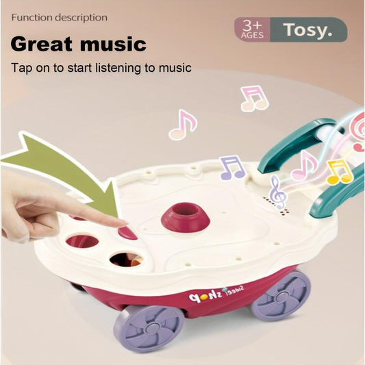 Kids Candy Cart Pretend Play Ice Cream Toy Kitchen Shop - Lights & Music