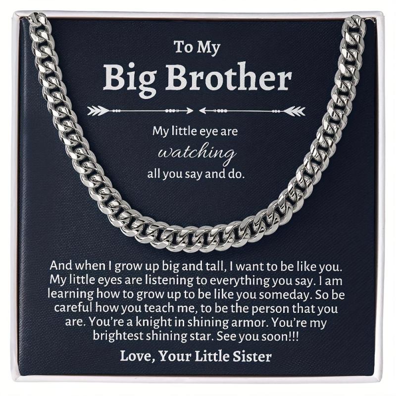 Big Bro Necklace Message Card Set Halloween Gift