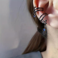 Night Talk Thorny Ear Bone Clips Vintage Earrings