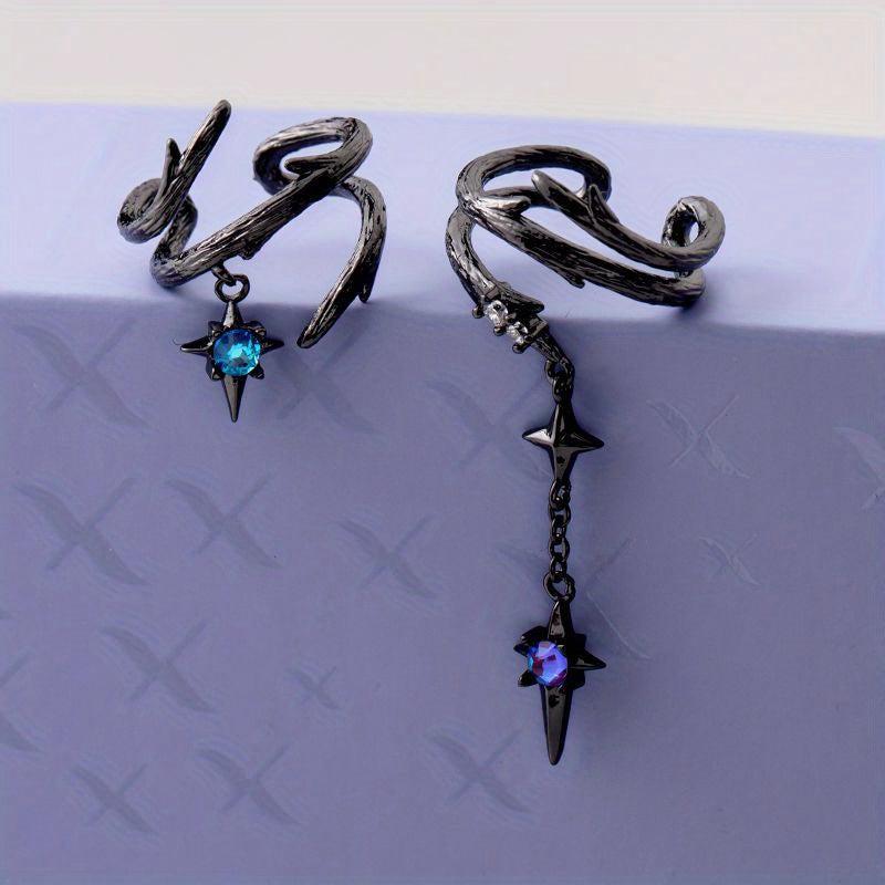 Night Talk Thorny Ear Bone Clips Vintage Earrings