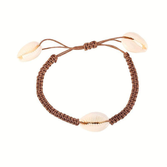 Ocean Beach Shell Braided Rope Bracelet Female Tide Adjustable