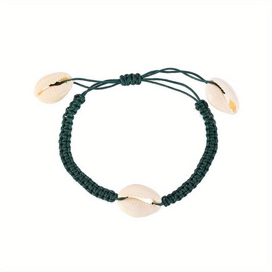 Ocean Beach Shell Braided Rope Bracelet Female Tide Adjustable