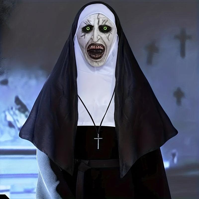 Nun Scary Mask Men's Dress Up Costume for Halloween