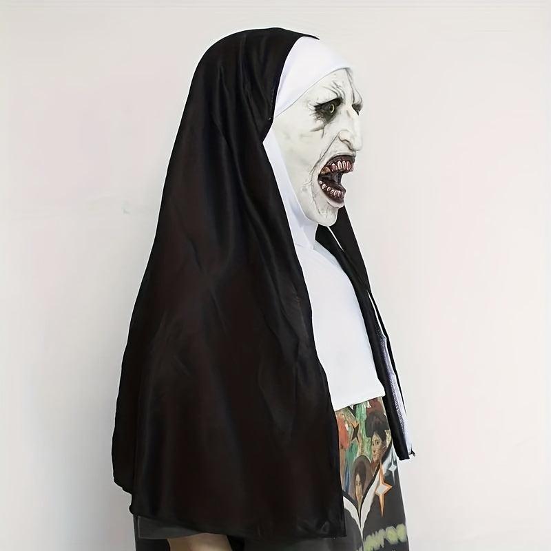 Nun Scary Mask Men's Dress Up Costume for Halloween