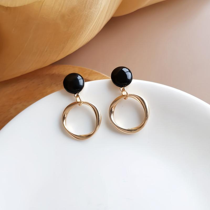 Circle Dangle Earrings Women's Jewelry All Match