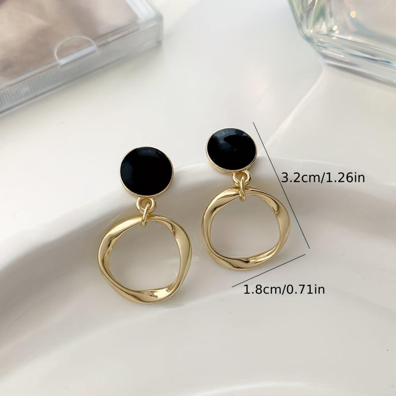 Circle Dangle Earrings Women's Jewelry All Match
