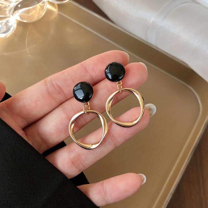 Circle Dangle Earrings Women's Jewelry All Match