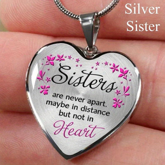 Daughter Love Pendant Snake Chain Peach Heart Alloy