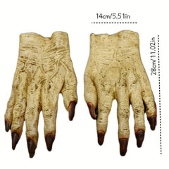 Funny Zombie Gloves Cosplay Props Halloween Party Prank Horror Yellow