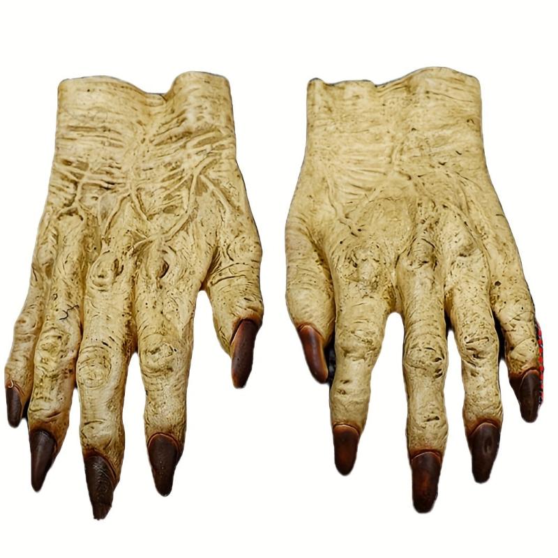 Funny Zombie Gloves Cosplay Props Halloween Party Prank Horror Yellow