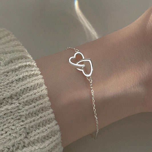 Titanium Steel Love Pendant Bracelet Heart Party Jewelry