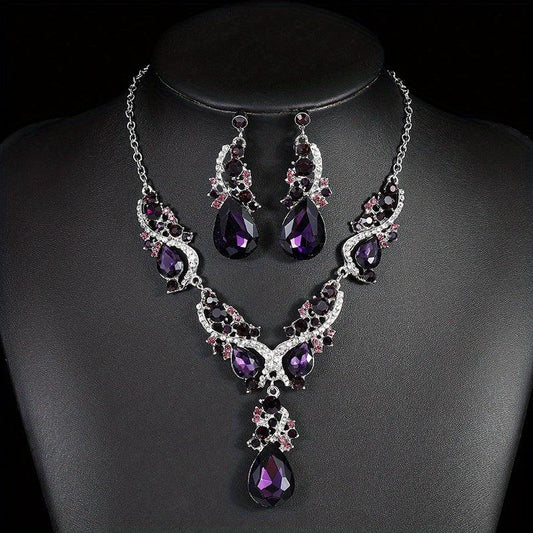 Elegant Glass Jewelry Set - Ideal Gift for Her
