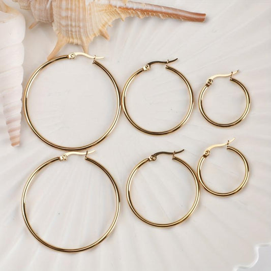 3 Pairs Hypoallergenic Hoop Earrings Set For Women Girls