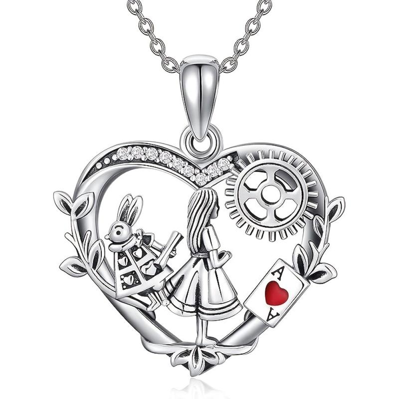 Girl Rabbit Pendant Necklace - Perfect Gift for Her