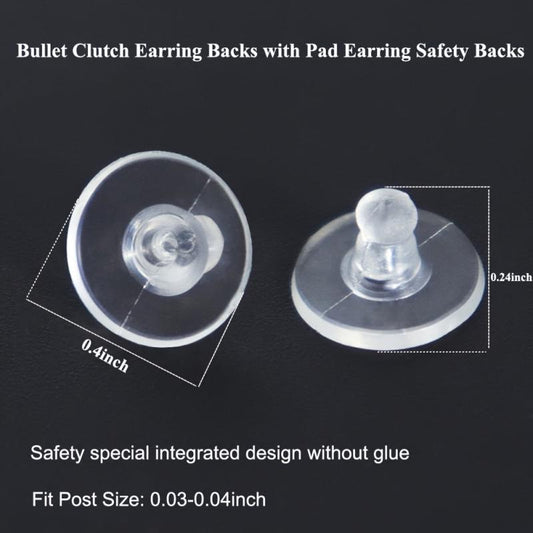Earring Backs With Pad Replacement Safety Clutch for Drop Ears Studs Fishhook