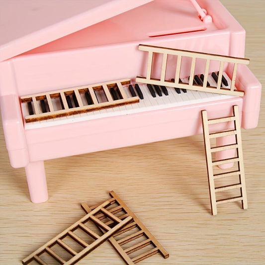 Mini Wooden Ladder for Painting Decorating Staining Fairy Home Decor