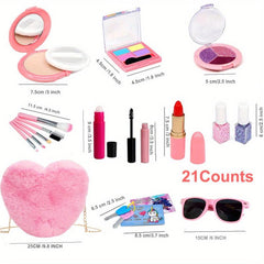 21pcs Girls Cosmetic Gift Set - Birthday and Christmas Makeup Kit