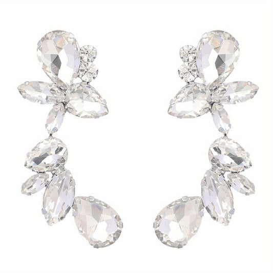 Stunning Water Drop Earrings with Diamonds