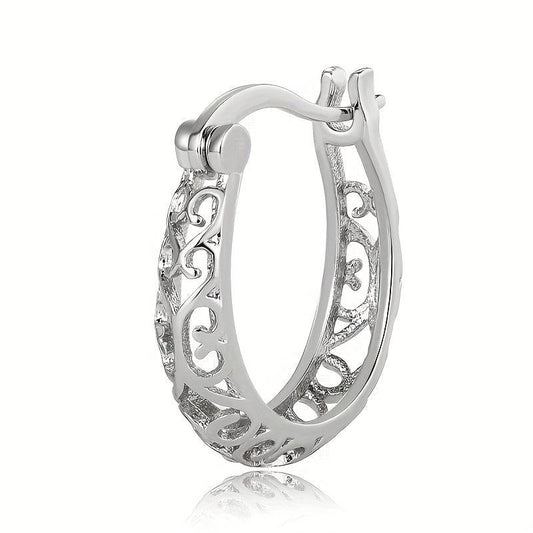 Elegant Silver Hoop Earrings for Women