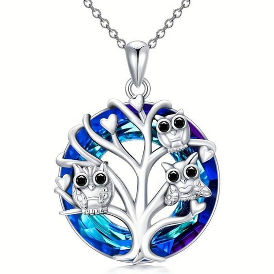 Tree Of Life Owl Pendant Necklace Ideal Gift For Women