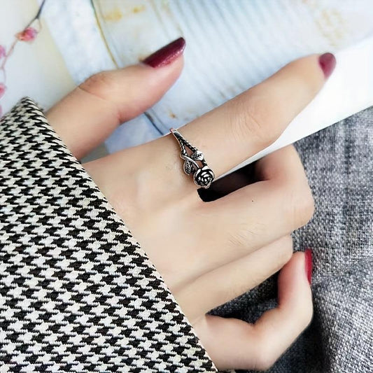 Retro Old fashioned Rose Ring Ladies Jewelry