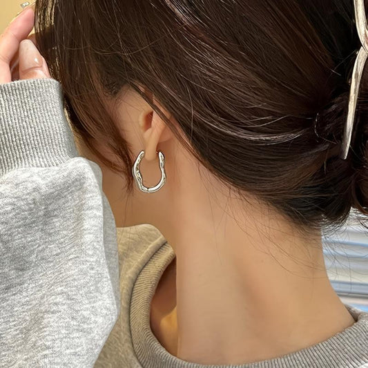 Metal Irregular Geometric Earrings Jewelry