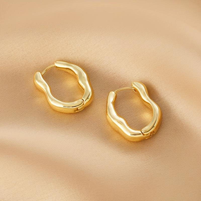 Metal Irregular Geometric Earrings Jewelry