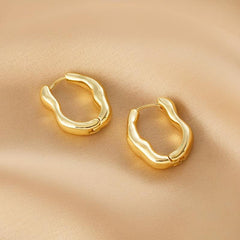 Metal Irregular Geometric Earrings Jewelry