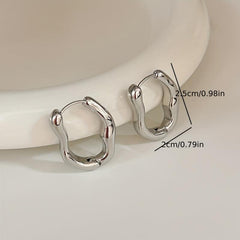 Metal Irregular Geometric Earrings Jewelry
