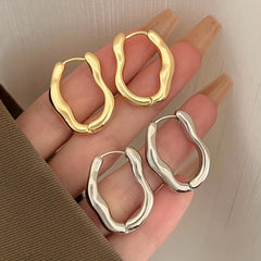 Metal Irregular Geometric Earrings Jewelry