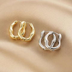 Metal Irregular Geometric Earrings Jewelry