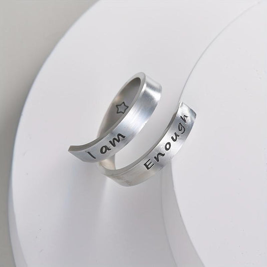 Adjustable I Am Enough Mood Ring