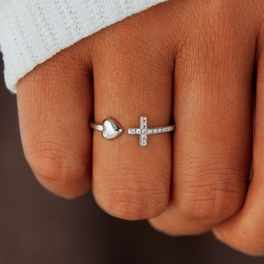 Love Hot Cross Ring Micro Inlaid for Women