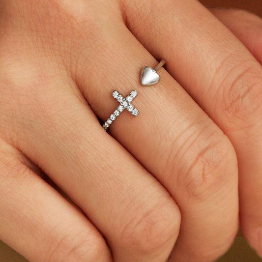 Love Hot Cross Ring Micro Inlaid for Women