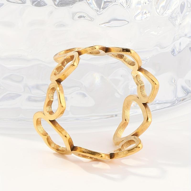 Heart Shape Eternity Love Women's Stainless Steel Ring