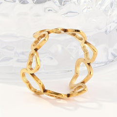 Heart Shape Eternity Love Women's Stainless Steel Ring