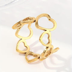 Heart Shape Eternity Love Women's Stainless Steel Ring