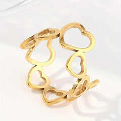 Heart Shape Eternity Love Women's Stainless Steel Ring