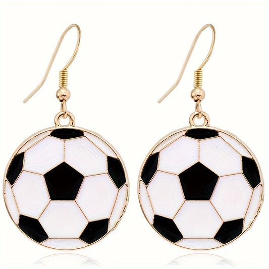 Creative Football Earrings Jewelry Vintage Style