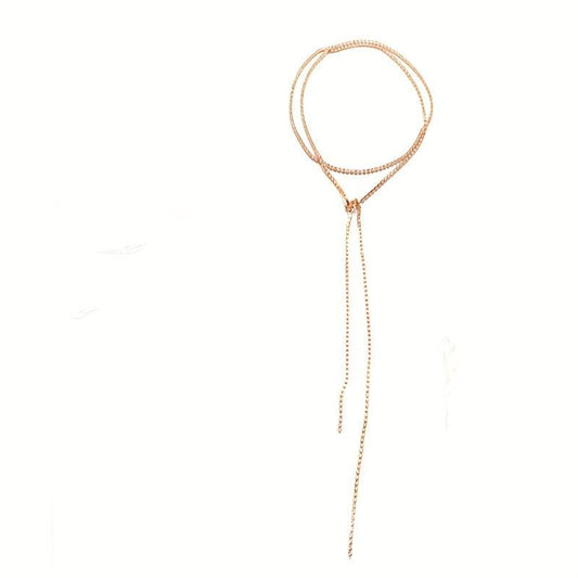 Silvery golden Choker Necklace Flash Necklace